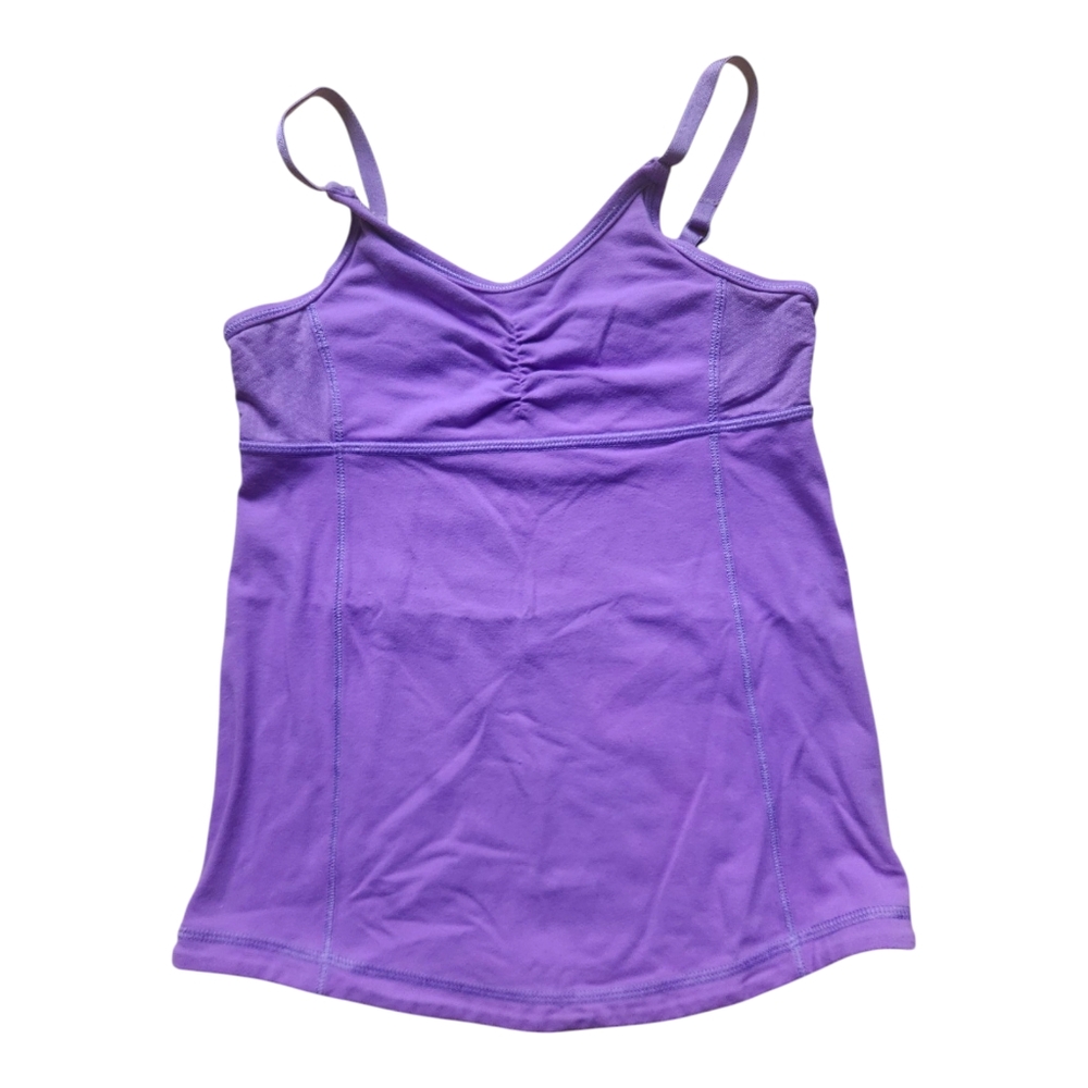 Ivivva by lululemon Tank Purple Athletic Top Built In Shelf Bra Strappy Girls 8